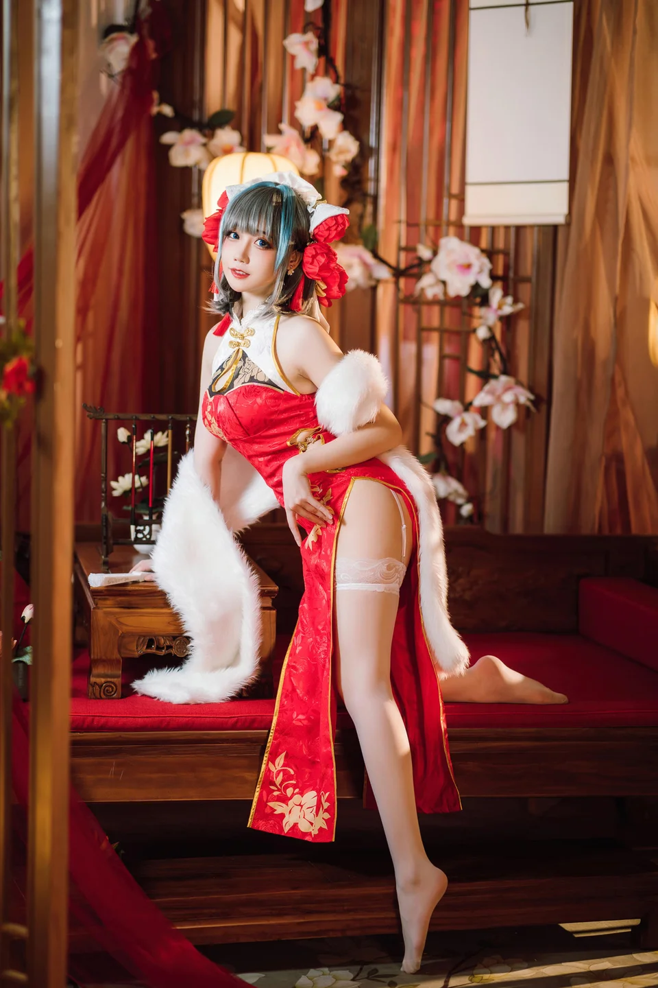 焖焖碳 - 碧蓝航线·柴郡旗袍 [29P-186MB] tg@simisebaisi 【丝足阁】026.webp